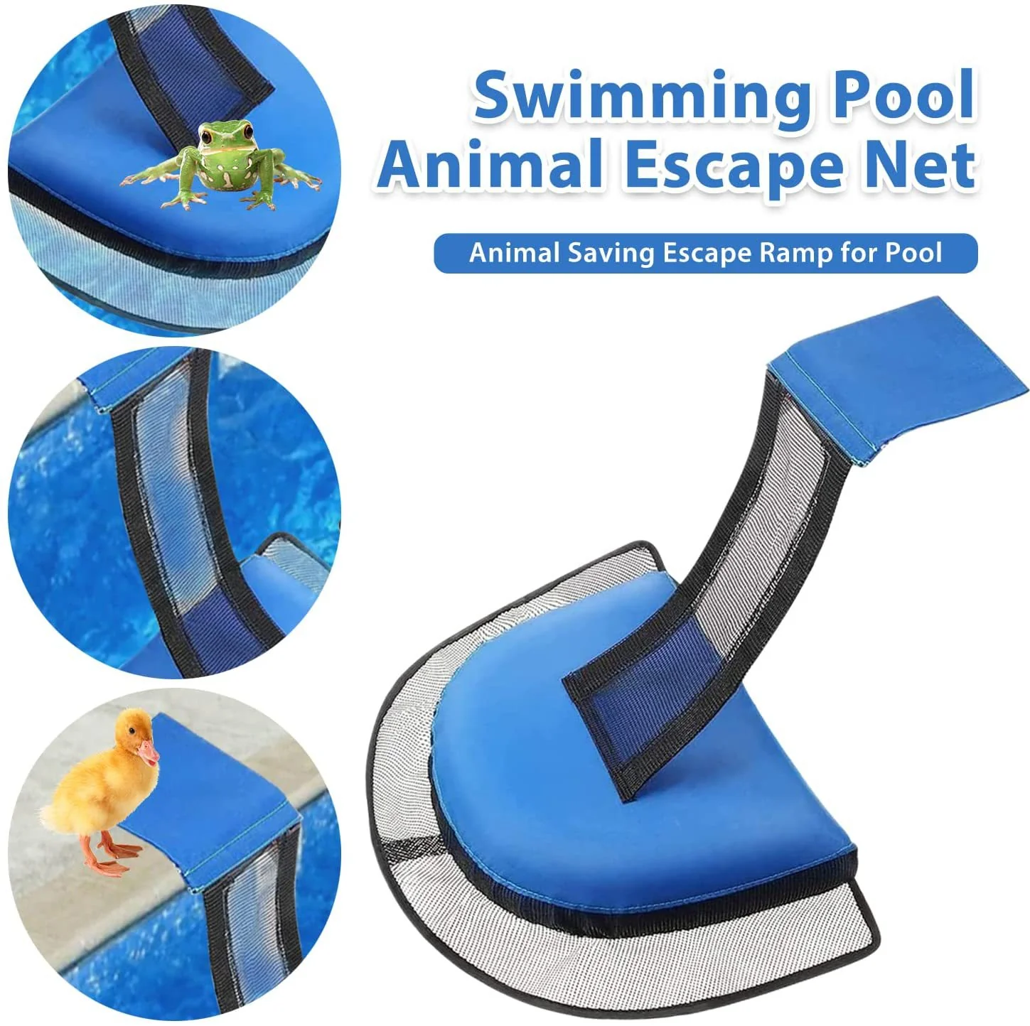 2 Pcs Blue Outdoor Animal Rescue Escape Net for Swimming Pools ‚Äö√Ñ√∂‚àö√ë‚àö‚àÇ‚Äö√†√∂‚àö√´‚Äö√†√∂‚Äö√†√á‚Äö√Ñ√∂‚àö‚Ä†‚àö‚àÇ‚Äö√†√∂‚àö¬¥‚Äö√Ñ√∂‚àö‚Ä†‚àö‚àÇ¬¨¬®¬¨√Ü Frog and Bird Escape Ladder, PVC Material - Image 4