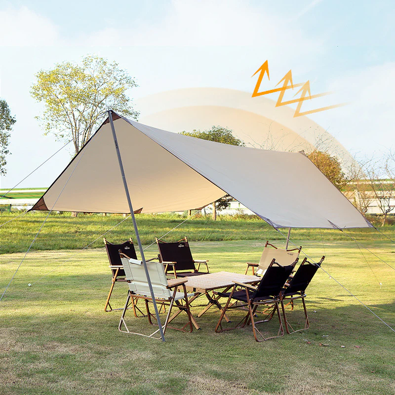 438*292 cm Naturehike Cloud Up Hexagon Backpacking Tent Tarp - Waterproof, UV Protection, Sunshade Canopy Shelter for Camping, Hiking, Picnic - Image 4