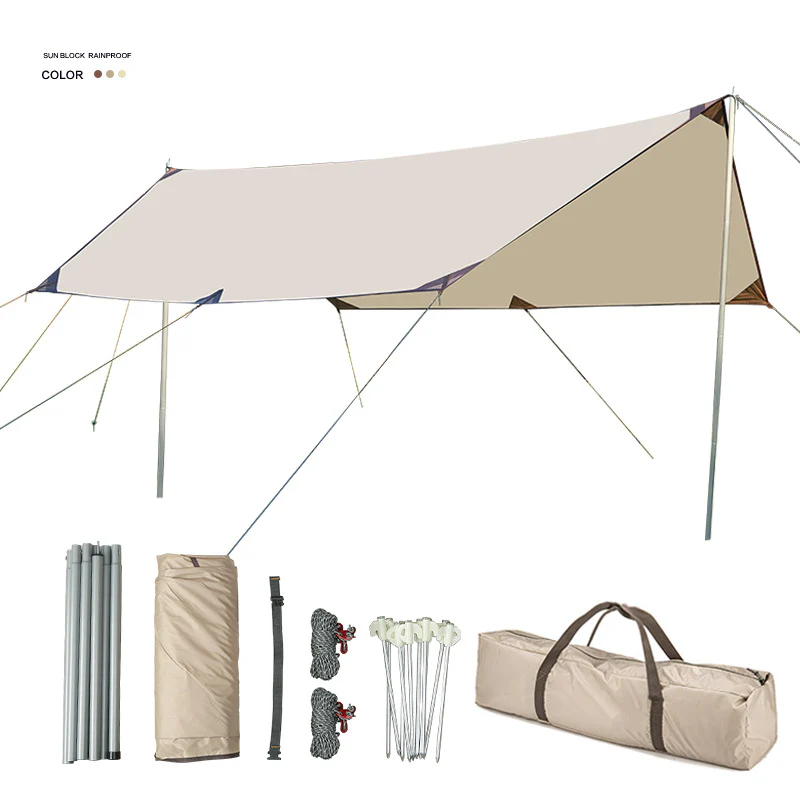 438*292 cm Naturehike Cloud Up Hexagon Backpacking Tent Tarp - Waterproof, UV Protection, Sunshade Canopy Shelter for Camping, Hiking, Picnic - Image 5