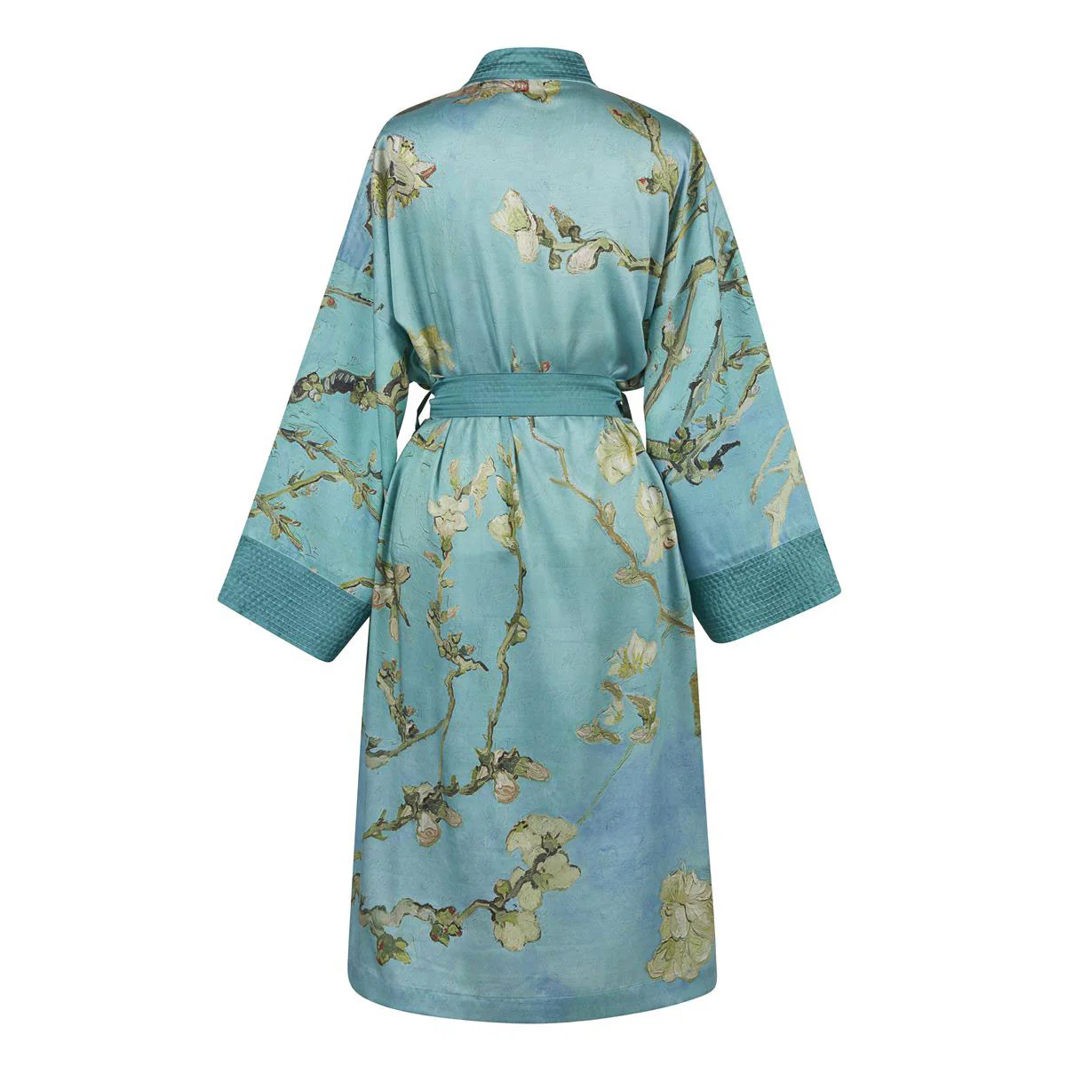 Bedding House Van Gogh Almond Blossom Blue Kimono Bath Robe Small/Medium - Image 5