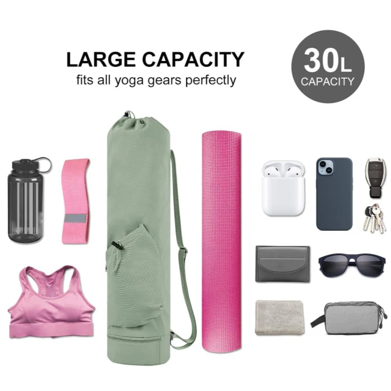 Black Durable Yoga Mat Carry Bag ‚Äö√Ñ√∂‚àö√ë‚àö‚àÇ‚Äö√†√∂‚àö√´‚Äö√†√∂‚Äö√†√á‚Äö√Ñ√∂‚àö‚Ä†‚àö‚àÇ‚Äö√†√∂‚àö¬¥‚Äö√Ñ√∂‚àö‚Ä†‚àö‚àÇ¬¨¬®¬¨√Ü Multi-Functional Fitness Backpack with Wet Pocket(Mugs are filming props, not included) - Image 7