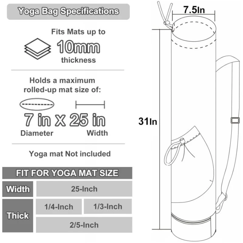 Black Durable Yoga Mat Carry Bag ‚Äö√Ñ√∂‚àö√ë‚àö‚àÇ‚Äö√†√∂‚àö√´‚Äö√†√∂‚Äö√†√á‚Äö√Ñ√∂‚àö‚Ä†‚àö‚àÇ‚Äö√†√∂‚àö¬¥‚Äö√Ñ√∂‚àö‚Ä†‚àö‚àÇ¬¨¬®¬¨√Ü Multi-Functional Fitness Backpack with Wet Pocket(Mugs are filming props, not included) - Image 8
