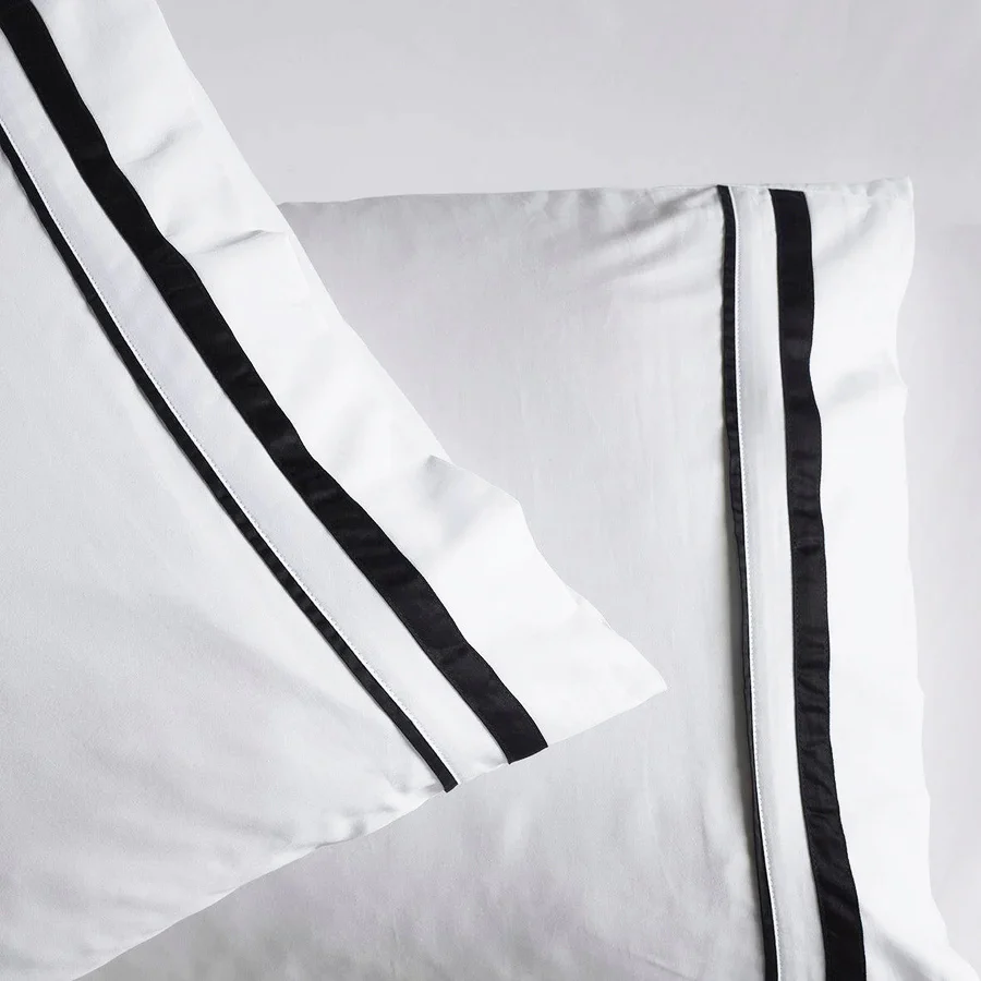 Cloud 1000 TC Egyptian Cotton White Charcoal Split King Sheet sets by Renee Taylor - Image 3