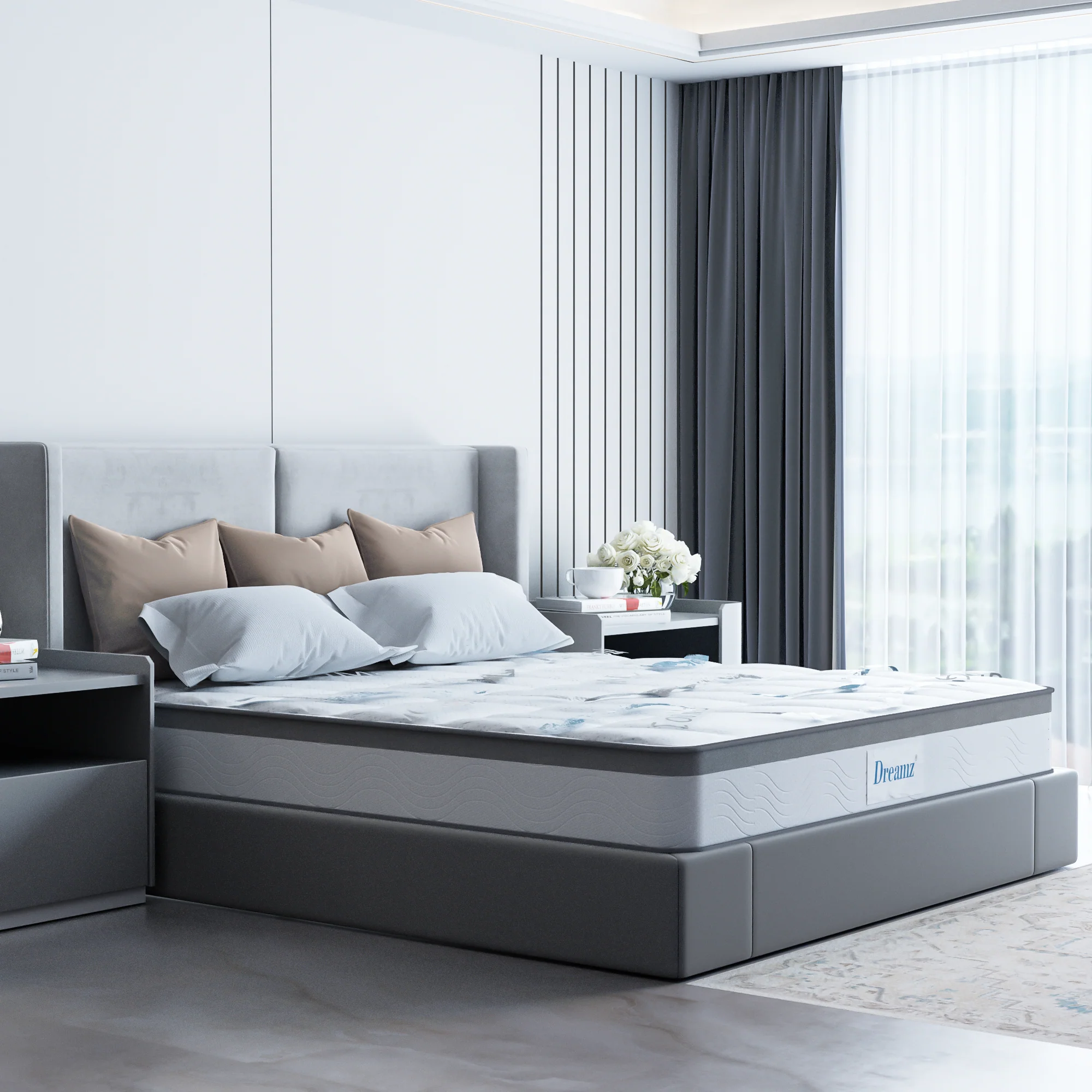 Dreamz Spring Mattress Bed Pocket Tight Single - Image 7