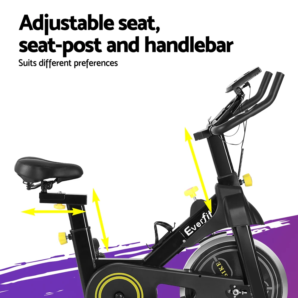 Everfit Spin Bike Exercise Bike Cardio Gym Bluetooth APP Connectable - Image 4