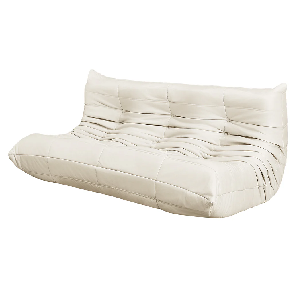 Levede 3 Seaters Floor Sofa Caterpillar Lounge - Image 8