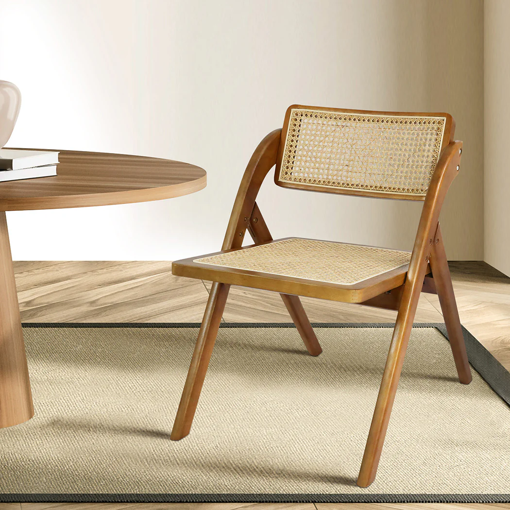 Levede 4X Foldable Rattan Dining Chairs - Image 6