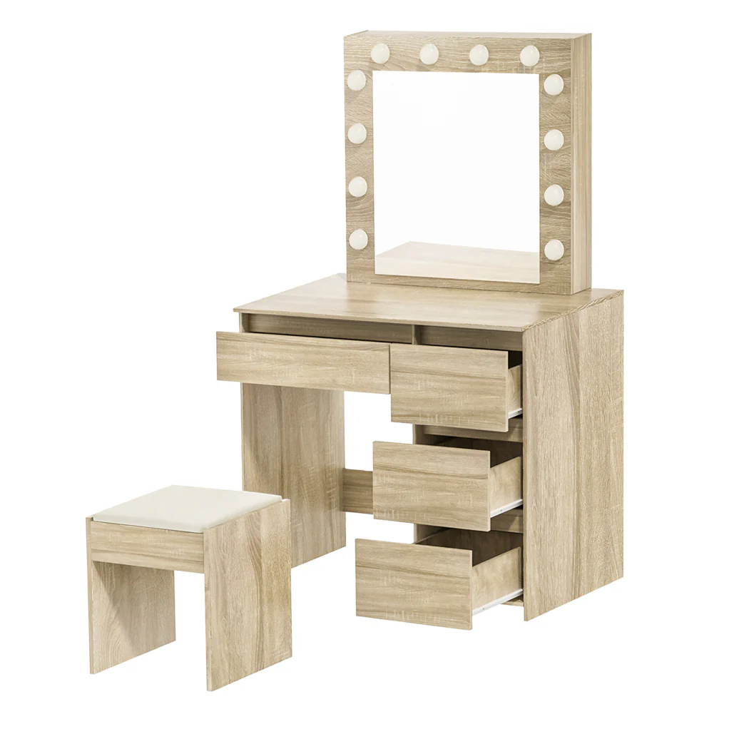 Levede Dressing Table Stool Set Makeup Mirror Led - Image 10