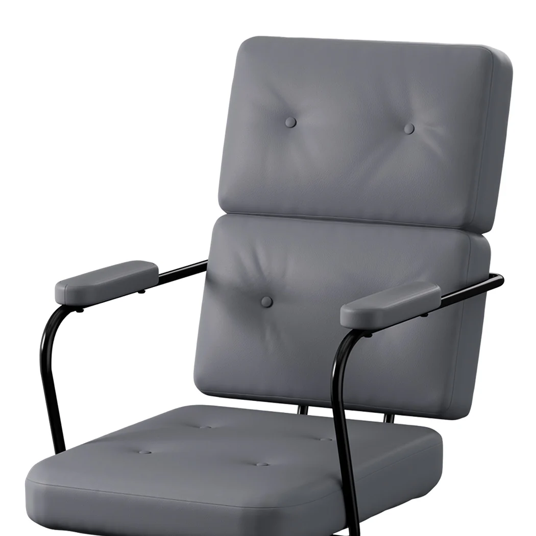 LEVEDE Ergonomic Office Chair Computer PU Grey - Image 5
