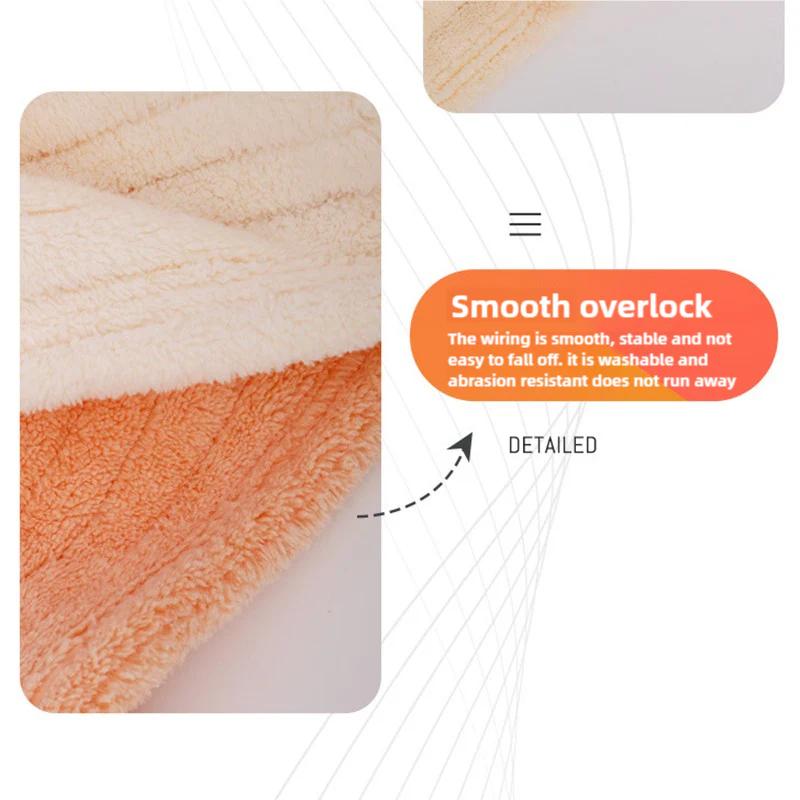 Pink Soft Coral Fleece Towel and Bath Towel Gift Set - 5-Piece Luxurious Absorbent Set - Image 3
