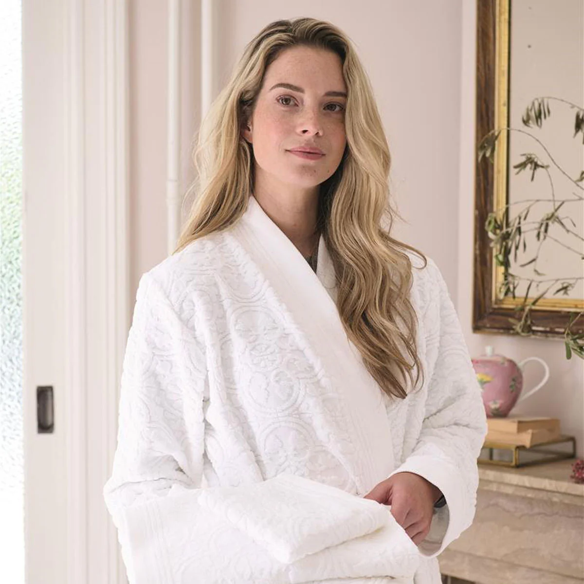 PIP Studio Mosaic de Pip White Cotton Bathrobe XX-Large - Image 3